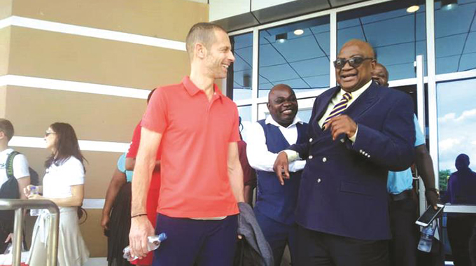 Uefa boss in Vic Falls