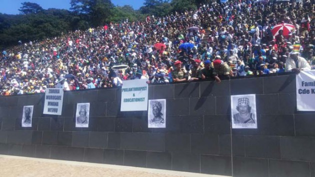 Scores of people have made their way to the National Heroes Acre. Picture by Lloyd Gumbo