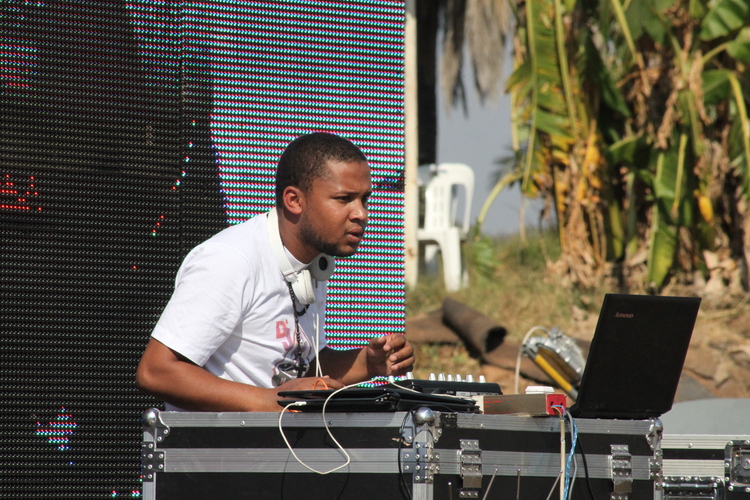 A DJ keeps revellers on their toes at the Lake July DJ Festival