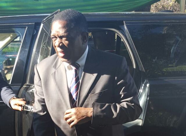 VP Mnangagwa arrives. Pictures by Simiso Mlevu