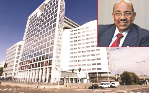 A view of the ICC headquarters in The Hague, the Netherlands. INSET: Sudanese President Omar al-Bashir,