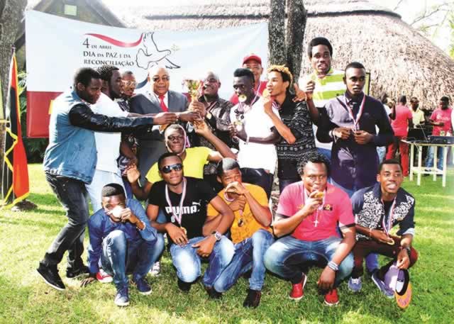 Part of the team that took part in cultural and sporting activities that were organised by the Embassy of Angola in Zimbabwe to mark the 13th anniversary of the Day of Peace on April 4