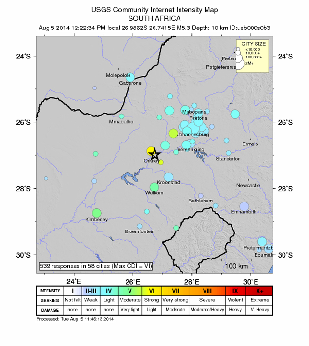 Affected areas