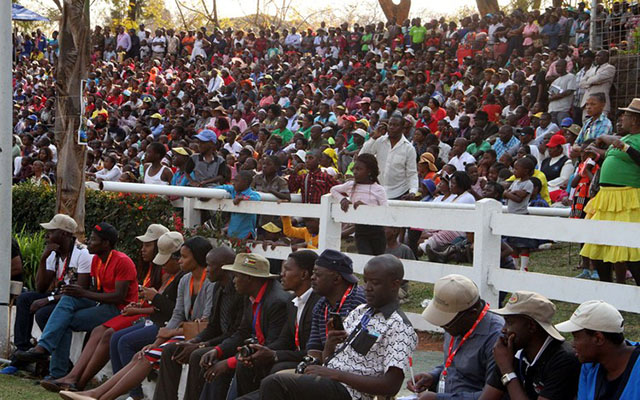 Part of the crowd that packed the Glamis Arena at the Harare Agricultural Show yesterday
