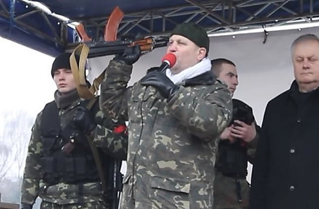 The leader of the right sector on western Ukraine Alexander Muzychko declared that he won't hand over his weapon even if someone tries to arrest him. – news.pn