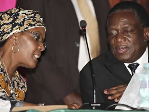 NO BAD BLOOD . . . First Lady Amai Mugabe and VP Mnangagwa