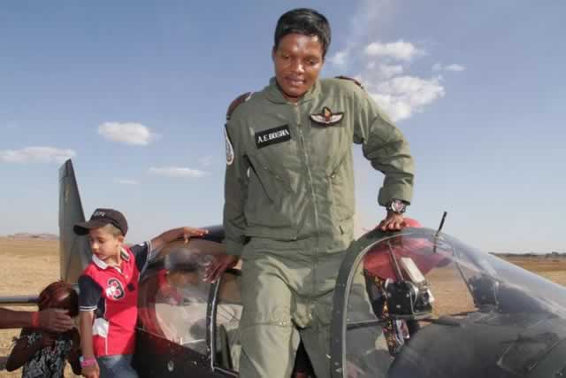 Air Lt Bosha at the airshow
