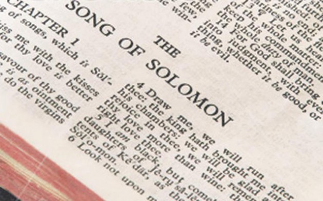 An open Bible showing The Song of Solomon