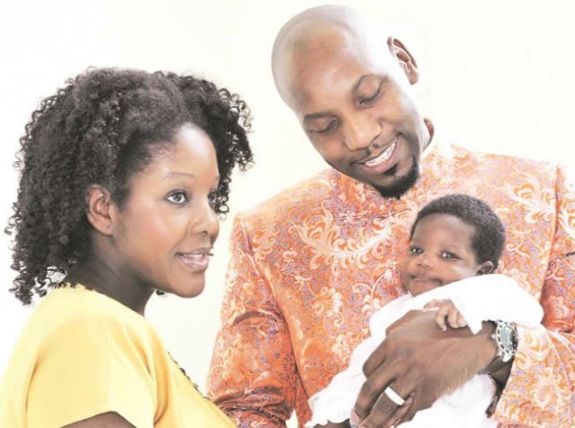 File pic: Mrs Bona Chikore and husband Simbarashe holding their bundle of joy Simbanashe. —(Picture by Presidential Photographer Joseph Nyadzayo)