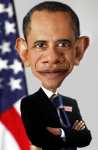 Caricature of US president Barack Obama by Bruno Sousa