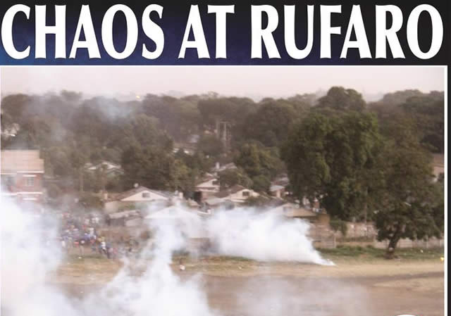 CHAOS AT RUFARO…DeMbare fans turn violent