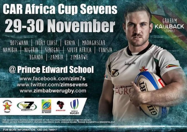 IT'S A MEN'S GAME . . . An online flier, advertising the high-profile CAR Sevens tourney set for Harare this weekend, which features Cheetahs' star Graham Kaulback, and local rugby fans will be hoping that their men rise to the occasion