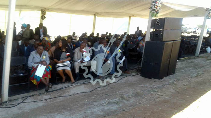 Scores of people already at the Chaka Business Center ahead of the ground breaking ceremony of the Beitbridge-Harare highway dualisation project.