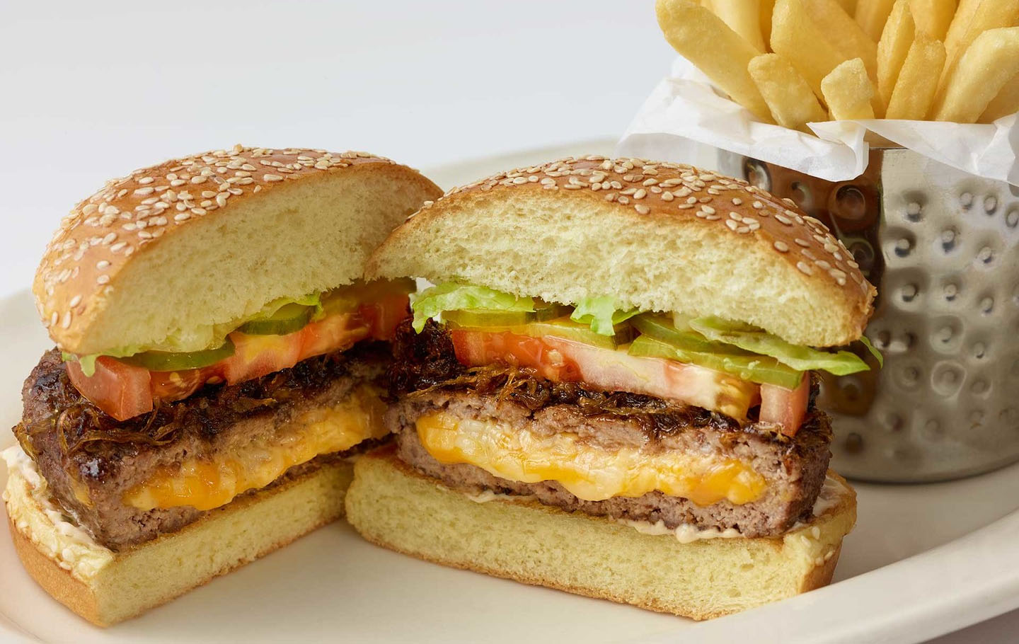 Bacon, onion, cheese-stuffed burgers for a change