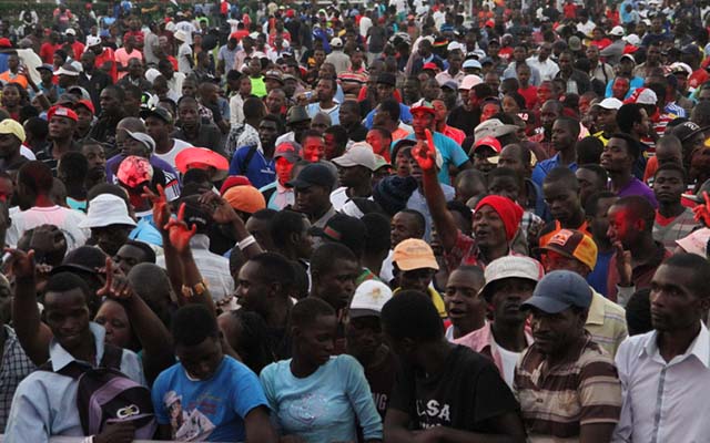 Part of the large crowd that thronged Glamis Arena for the Chibuku Road to Fame finals on Saturday