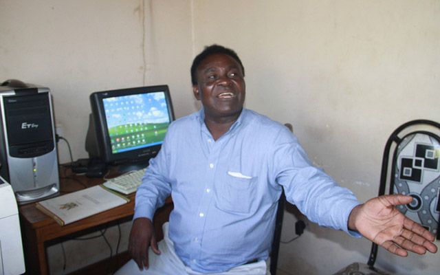 Chiundura Moyo in his office
