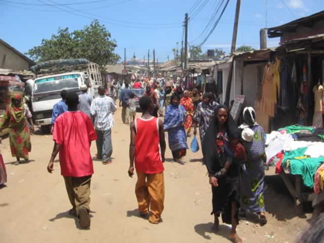 A street in Dar es Salaam . . . It’s easy to get lost on Dar’s busy streets especially if you are a first-time visitor