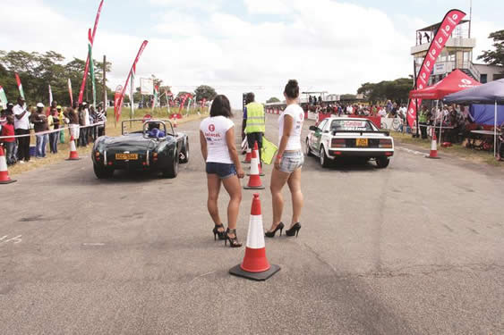 Carnival atmosphere at Drag racing