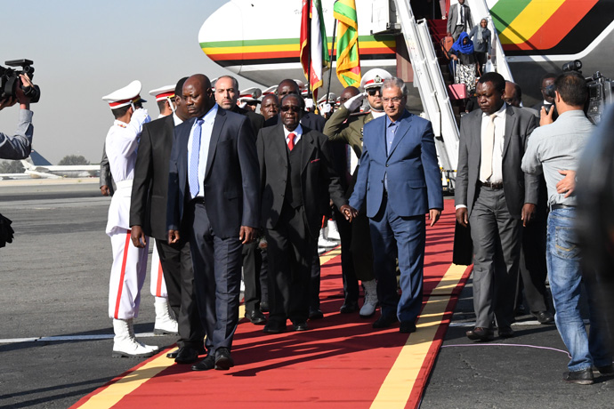President Mugabe was received in Tehran by Iran’s Minister of Co-operatives, Labour and Social Welfare Mr Ali Rabiei, and Harare’s chief envoy to the Middle Eastern country, Ambassador Nicholas Kitikiti.