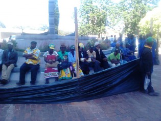 Zanu PF delegates patiently waiting at the venue.
