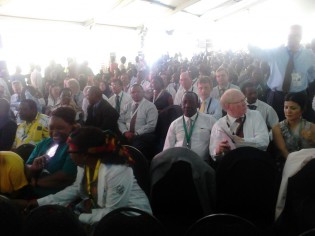 Members of the diplomatic corps inside marque at the venue