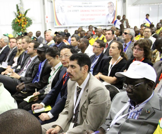 Diplomats attached to Zimbabwe who are attending follow proceedings at the conference