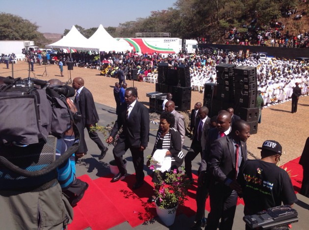 Vice President Mnangagwa arrives at the National Heroes Acre