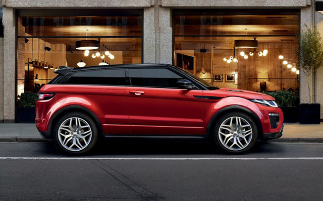 The sleek Range Rover Evoque