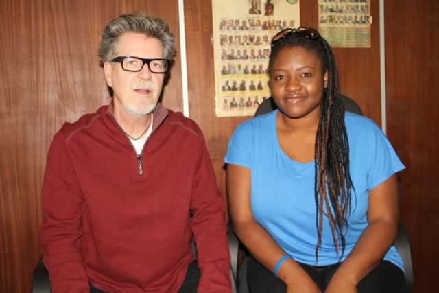 Egan poses with Gwatiringa