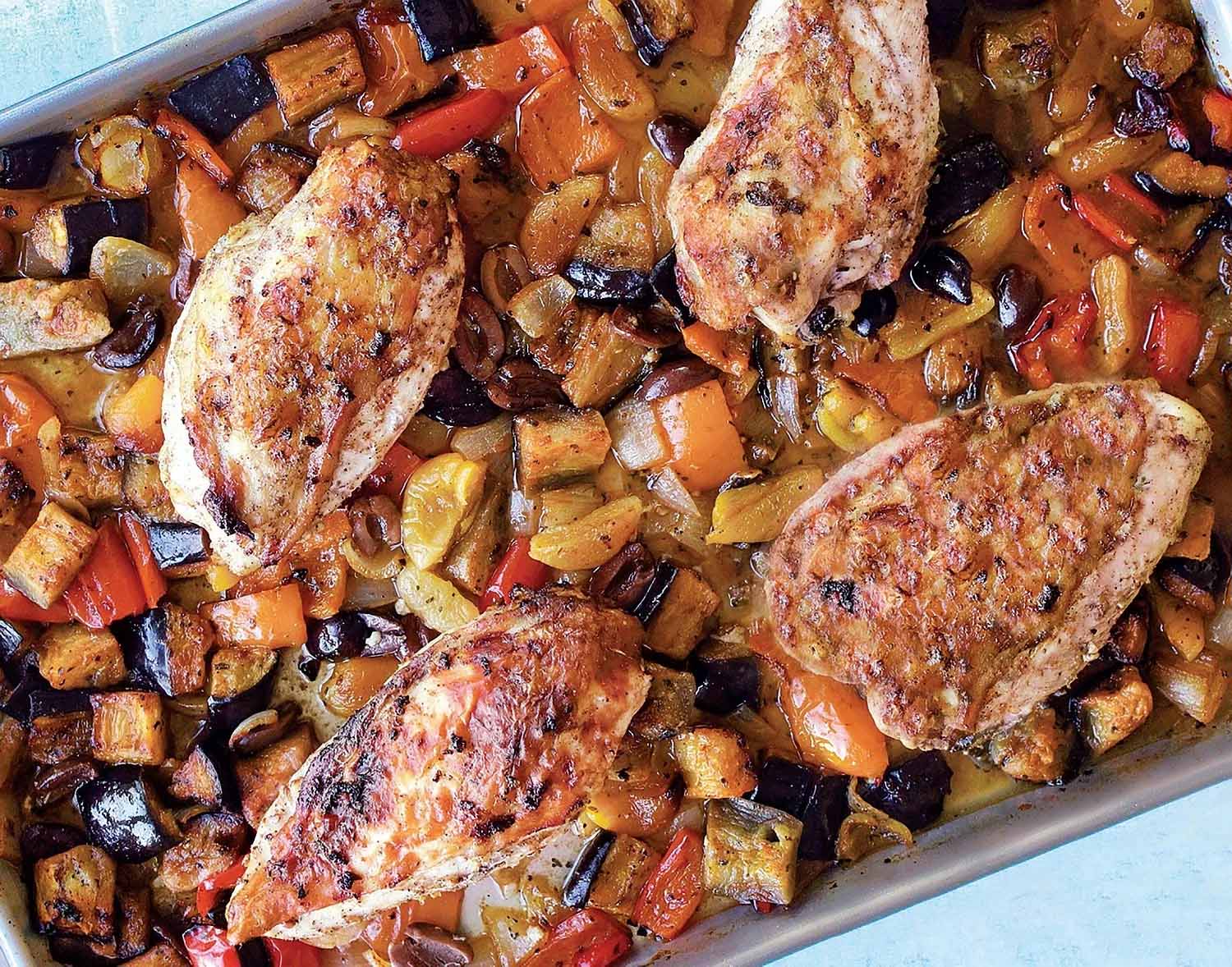 Try eggplant, chicken recipe