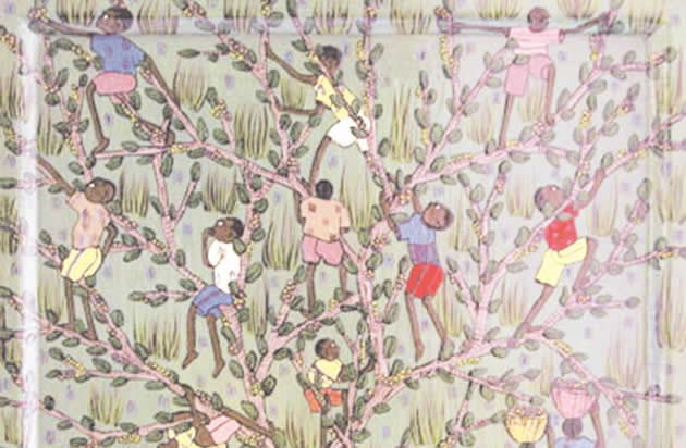 GARDEN OF EDEN . . . The forest is an open orchard for the rural folk and especially the young to pick wild fruit of the dry season