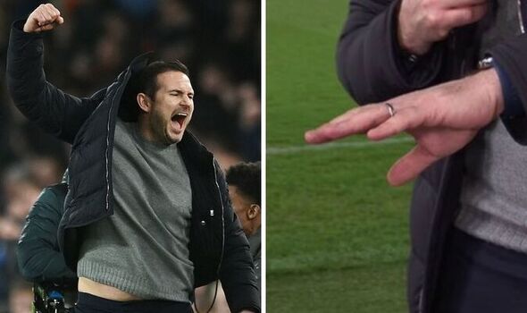 Lampard breaks hand in celebration