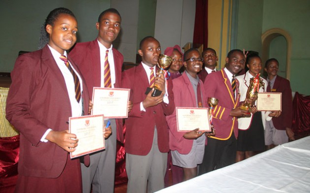 Goromonzi High School debate team members display their certificates after winning yet another competition
