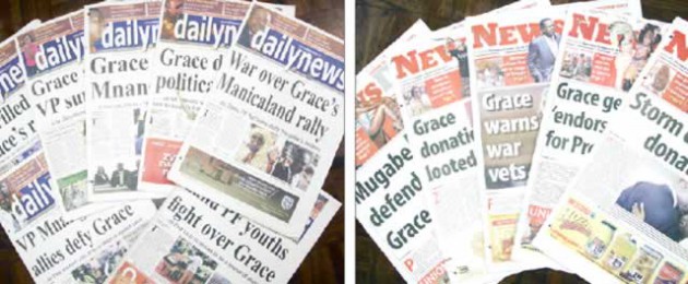 The Daily News and NewsDay have jumped into the muddy gutter to cast potshots on zanu-pf and the First Family on a daily basis