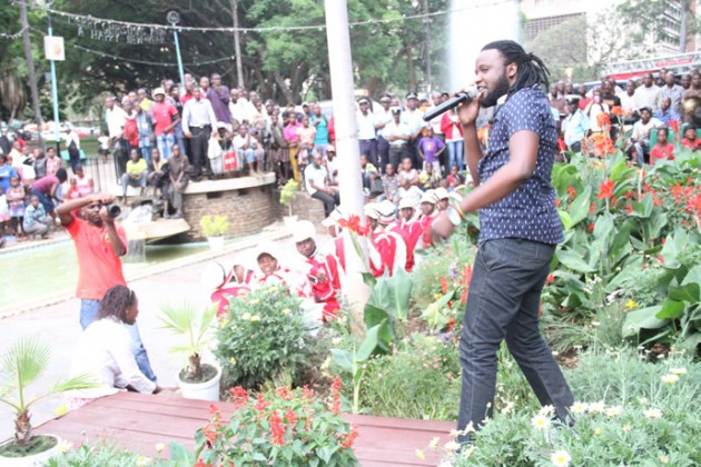Guspy Warrior performing at the event.