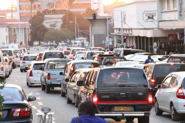 HARARE'S TRAFFIC JUNGLE . . . Nobody wants to give way to anybody