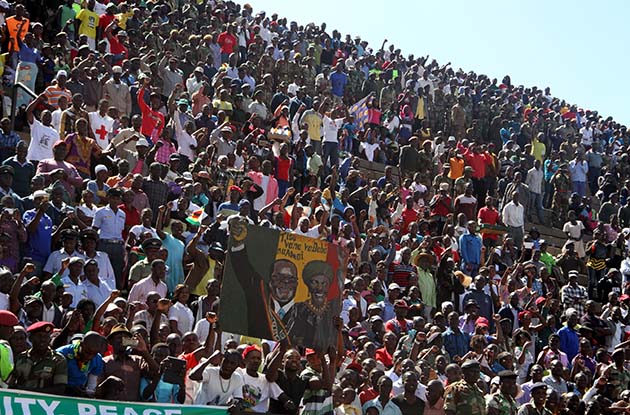 Part of the crowd which attended Heroes Day commemorations in Harare.-(Picture by Tawanda Mudimu)