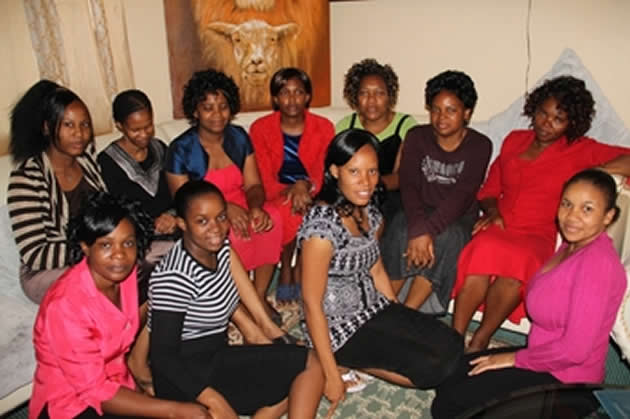 Pastor Robert Martin Gumbura’s 11 wives at the house they share in Marlborough, Harare recently