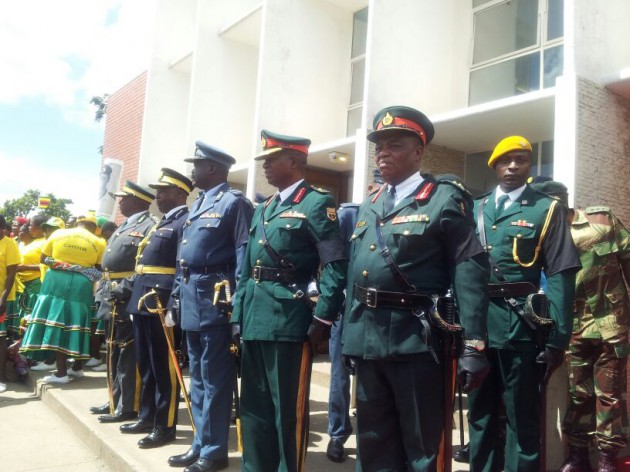 Service Chiefs at Stodart Hall-Pic by Elita Chikwati