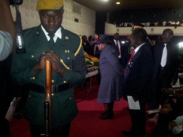 Acting President Mujuru pay her final respects-Pic by Elita Chikwati