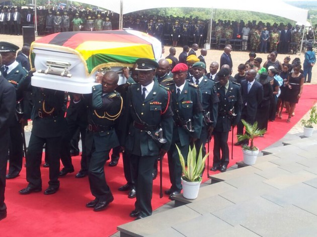 The body being taken to the tomb of the unknown soldier-Pic by Elita Chikwati