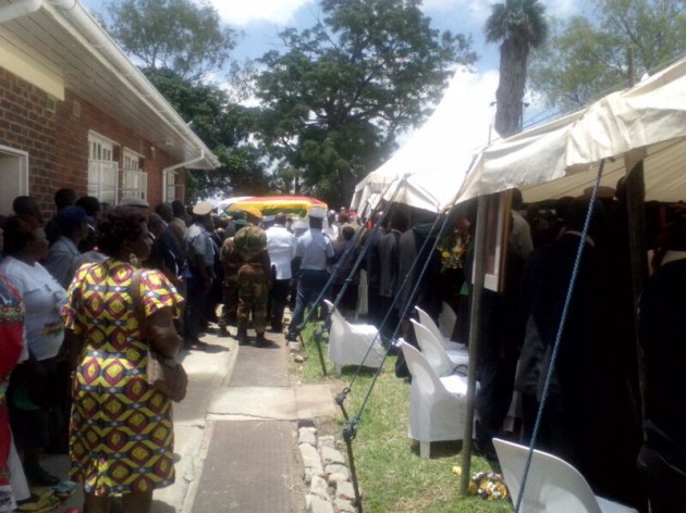 Cde Bridget Mugabe's body is carried to its final resting place-Pic by Farirai Machivenyika