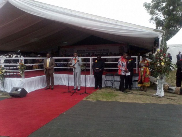 Prophet Angel addresses the crowd at the 21st February Movement Celebrations today. Pic by Farirai Machivenyika