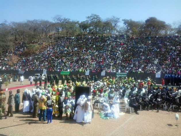 Thousands have thronged the National Heroes Acre. (pic by Farirai Machivenyika)