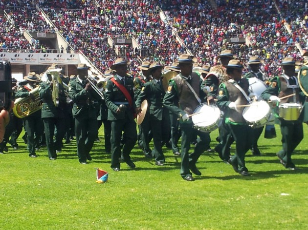 The armed forces march this afternoon. (pic by Zvamaida Murwira)