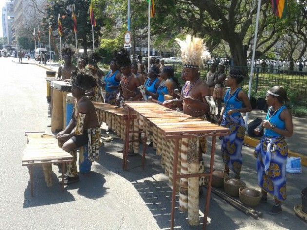AFZ dance troupe entertains the crowd. (Pic by Farai Kuvirimirwa)