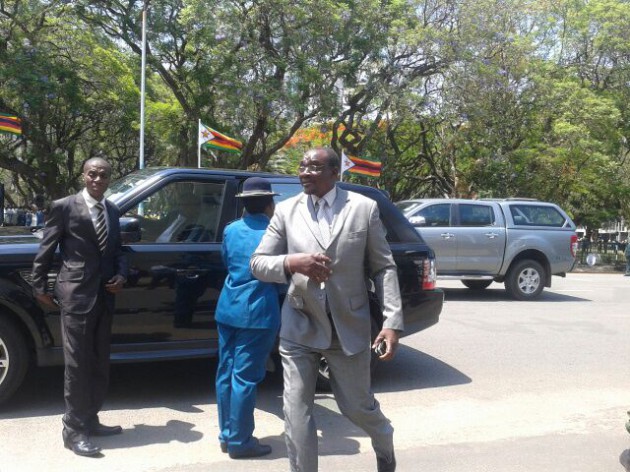Home Affairs Minister, Kembo Mohadi arrives. (Pic by Farai Kuvirimirwa)