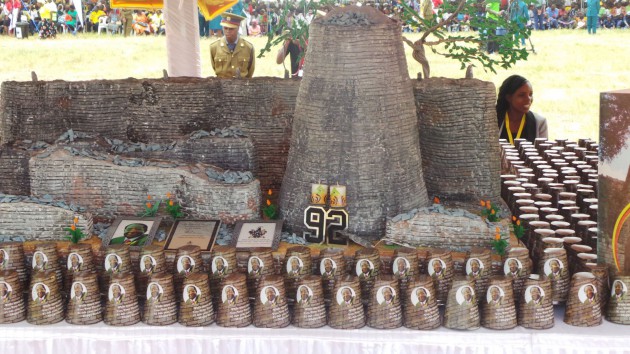 One of the cakes at the celebrations. Picture by Believe Nyakudyara