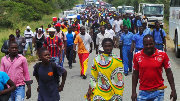 People from all walks of life converged at the Great Zimbabwe Monuments today.