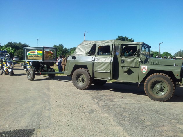 The body of Cde Chitepo arrives. Picture by Elita Chikwati
